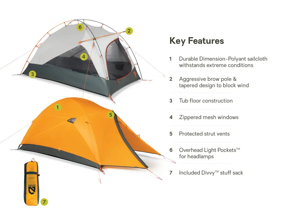 NEMO-Kunai™ 3-4 Season Backpacking Tent-Backpacking Tent-