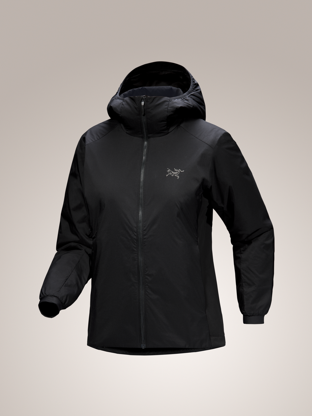 Black Arc'teryx Atom women's hooded jacket