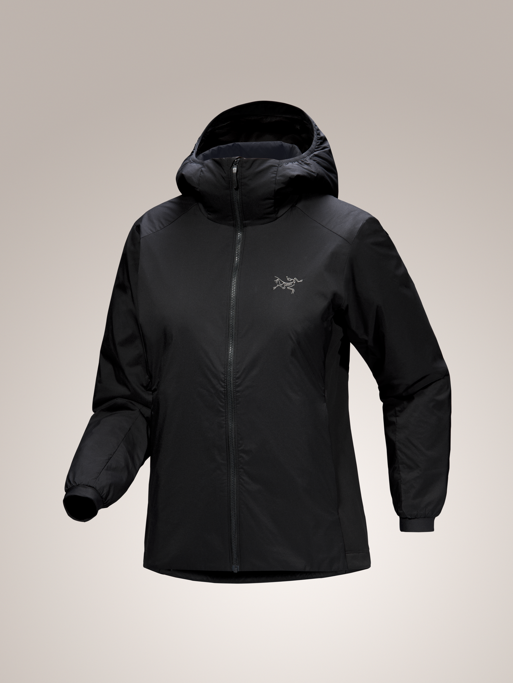 Black Arc'teryx Atom women's hooded jacket