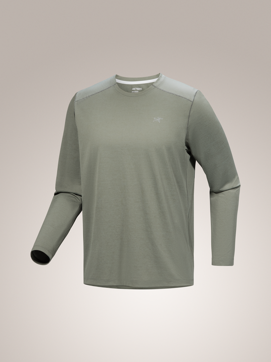 Arc'teryx-Cormac Crew Neck Shirt LS Men's-Clothing-Small-Forage Heather-