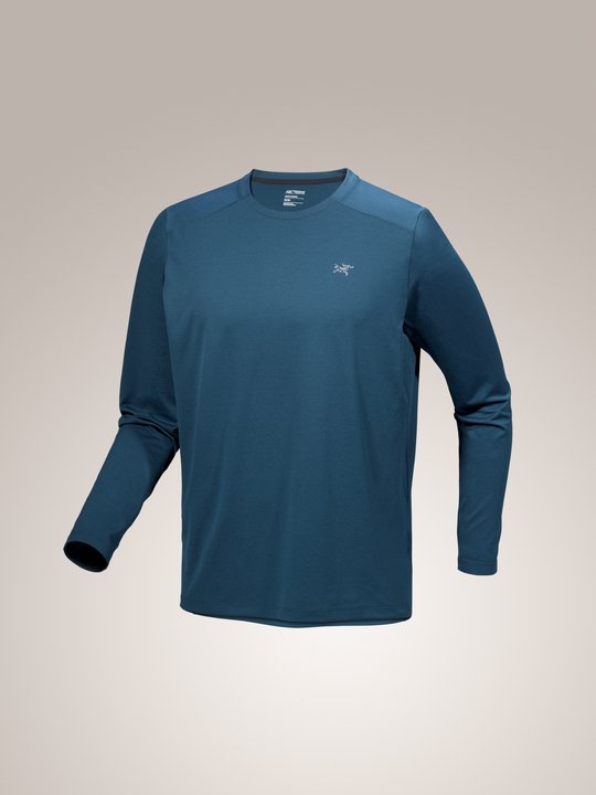 Arc'teryx-Cormac Crew Neck Shirt LS Men's-Clothing-Small-Nightscape Heather-