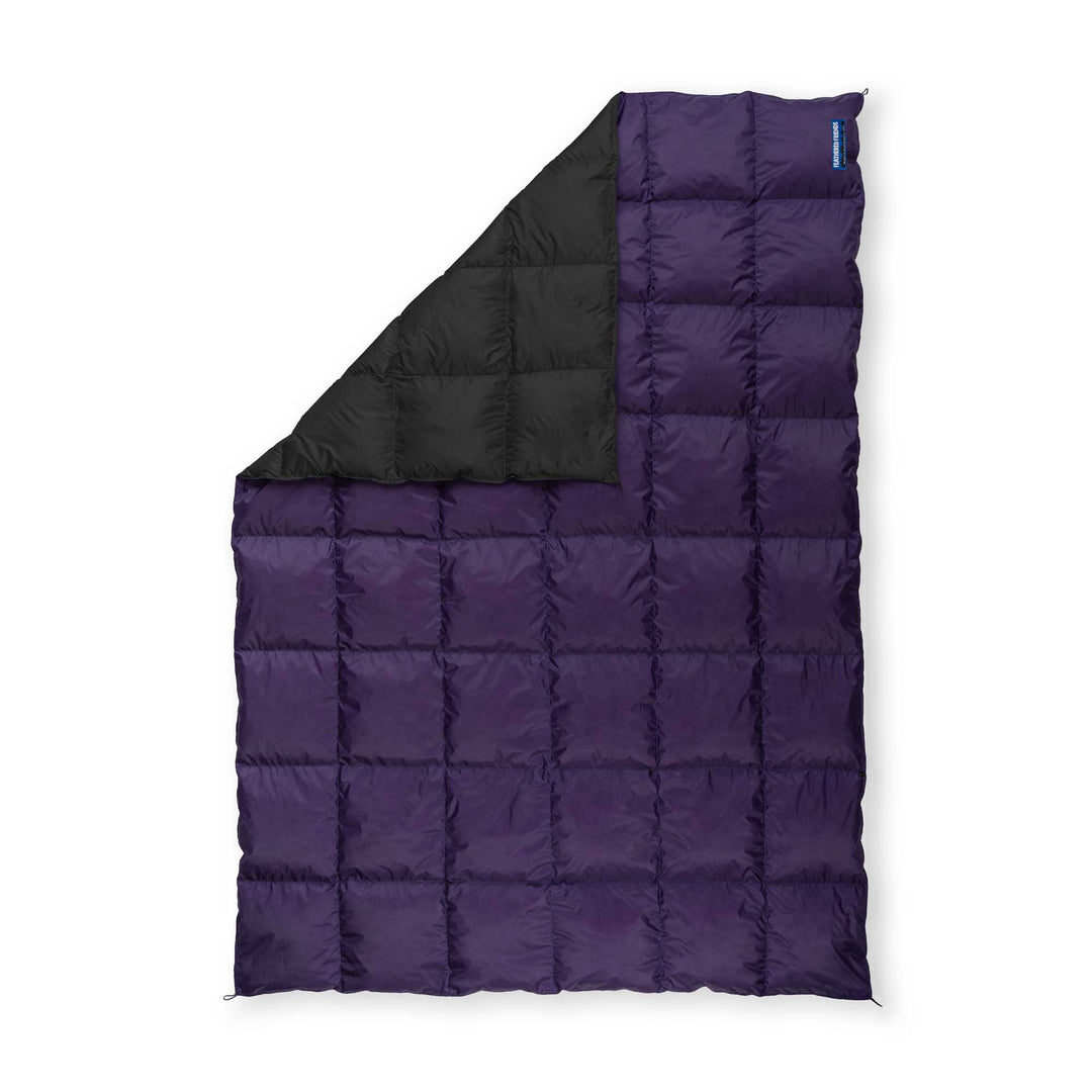Feathered Friends-Limited Edition Upcycled Lightweight Down Blanket-Purple / Black-Upcycled Down Blanket