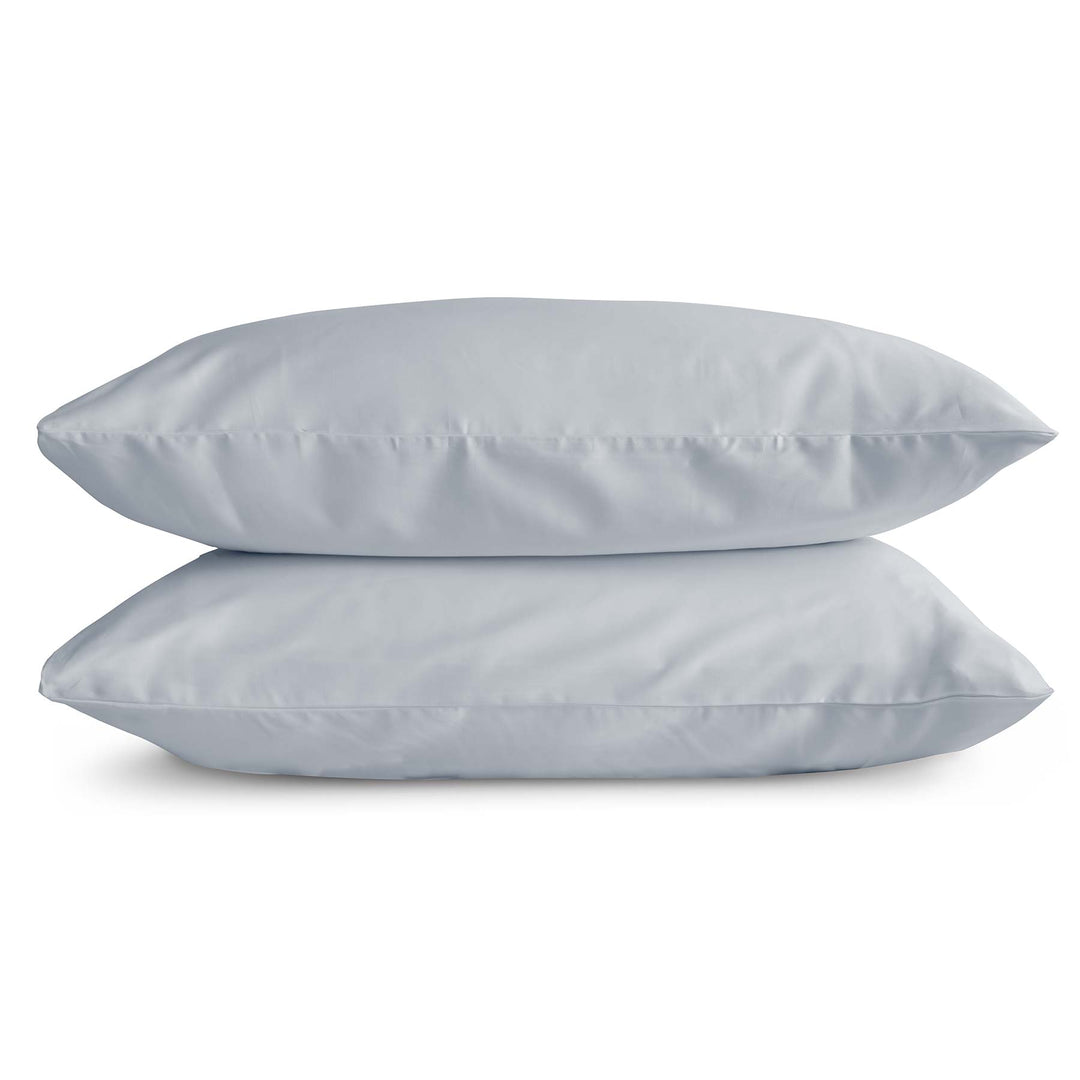 Studio photo of Horizon light blue Feathered Friends Organic Cotton Pillow Cases
