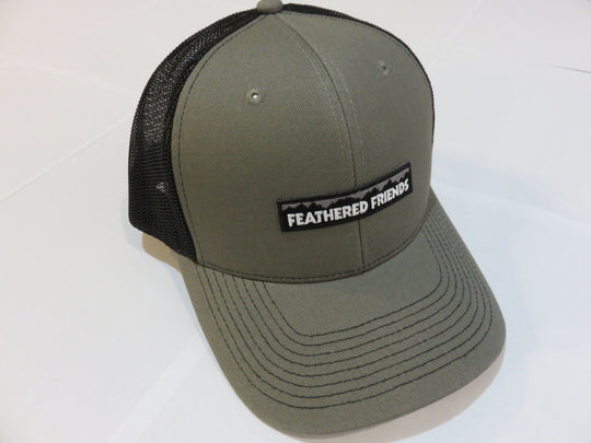 Kam Gear-Feathered Friends Pro Style Trucker Mountain Logo Patch Hat-Clothing-Olive/Black-