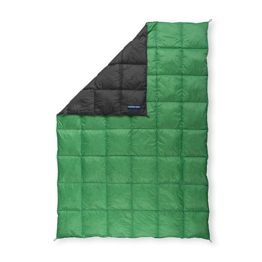 Feathered Friends-Limited Edition Upcycled Lightweight Down Blanket-Upcycled Down Blanket-Shamrock / Black-