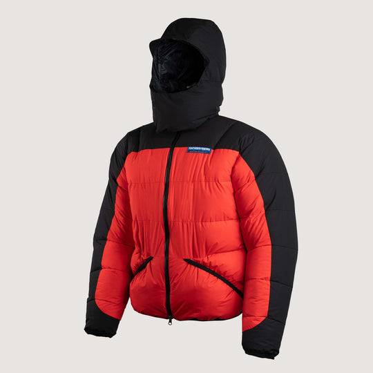 Feathered Friends Volant Jacket red pepper studio photo front