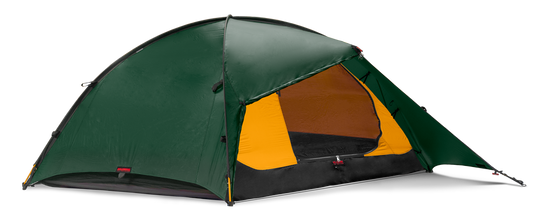 Green Hilleberg Rogen tent on transparent background