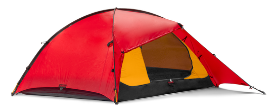 Red Hilleberg Rogen tent on transparent background