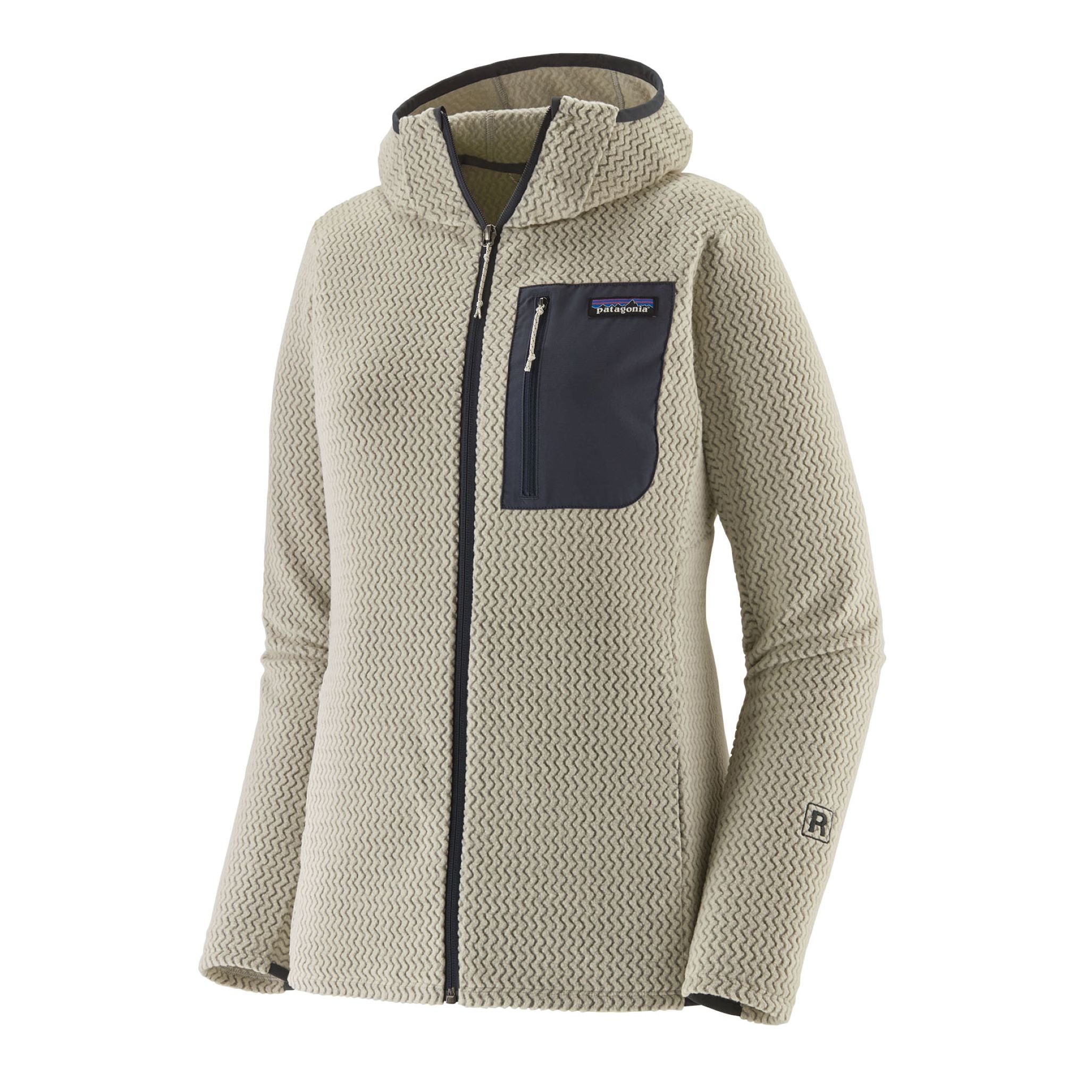 Patagonia-R1 Air Full Zip Hoody Women's-X-Small-Wool White-Clothing