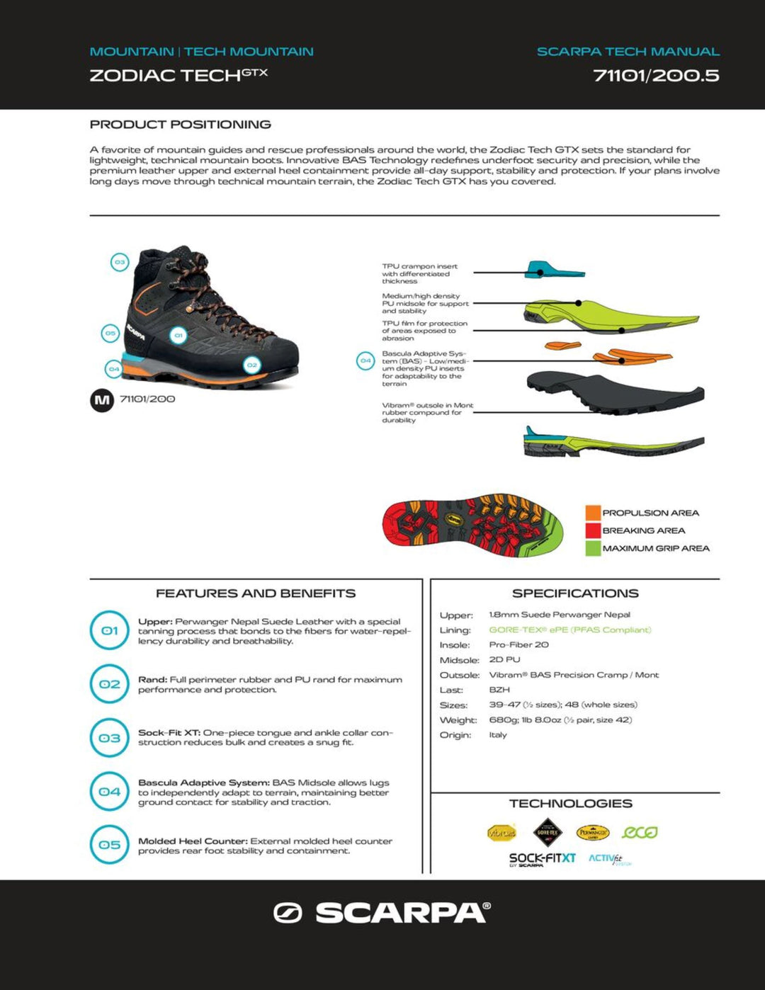 Scarpa-Zodiac Tech GTX Men's-Footwear