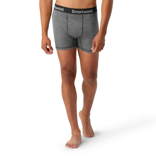Smartwool-Active Boxer Brief Men's-Clothing-Medium Gray Heather