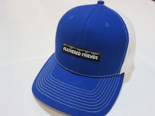 Kam Gear-Feathered Friends Pro Style Trucker Mountain Logo Patch Hat-Clothing-Royal/White-