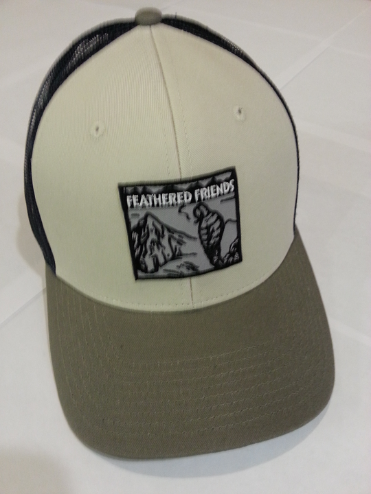 Kam Gear-Feathered Friends Smoking Man Pro Style Trucker Hat-Clothing-Natural/Olive/Navy-