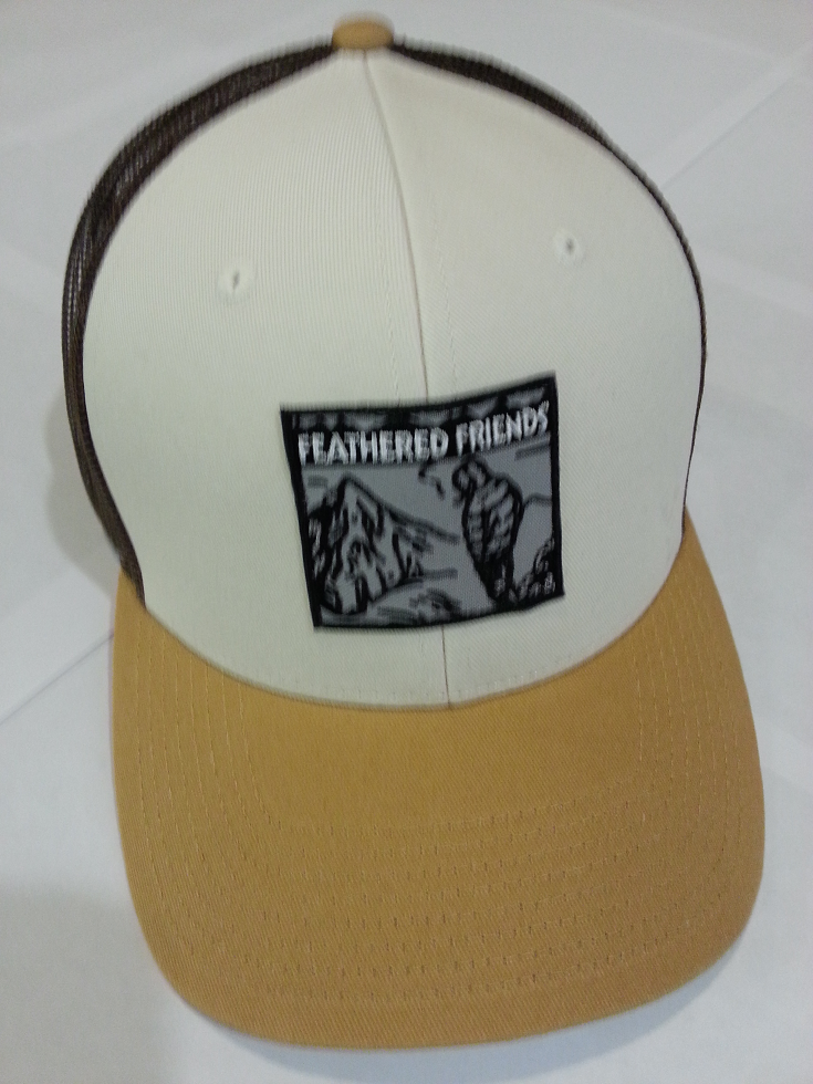 Kam Gear-Feathered Friends Smoking Man Pro Style Trucker Hat-Clothing-Stone/Amber/Brown-