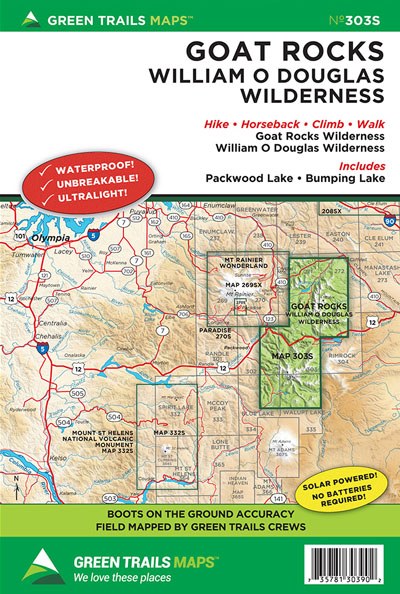Green Trails Goat Rocks 303S map