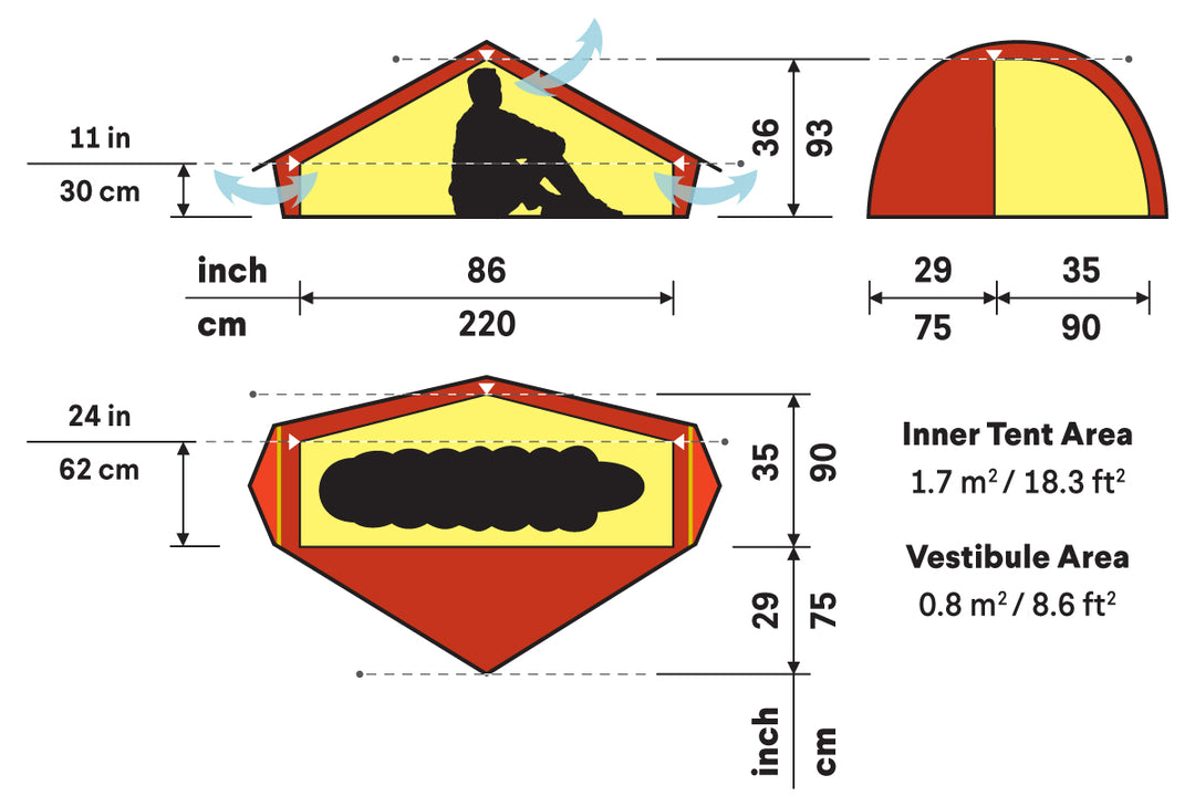 Hilleberg-Akto 1 Person Tent-Backpacking Tent-