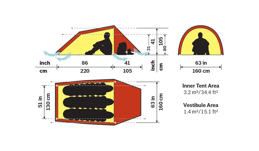 Hilleberg-Anjan 3 Person Tent-Backpacking Tent-