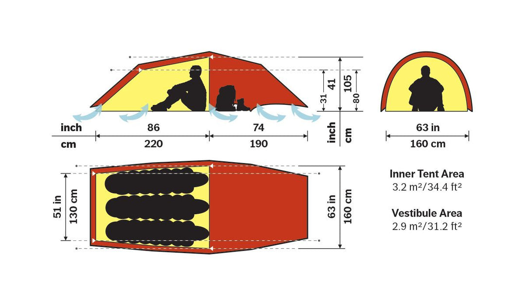 Hilleberg-Anjan 3 GT Tent-Backpacking Tent-