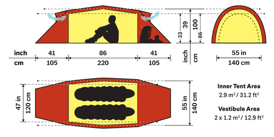 Hilleberg-Kaitum 2 Person Tent-Backpacking Tent-