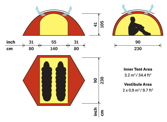 Hilleberg-Staika 2 Person Tent-Backpacking Tent-